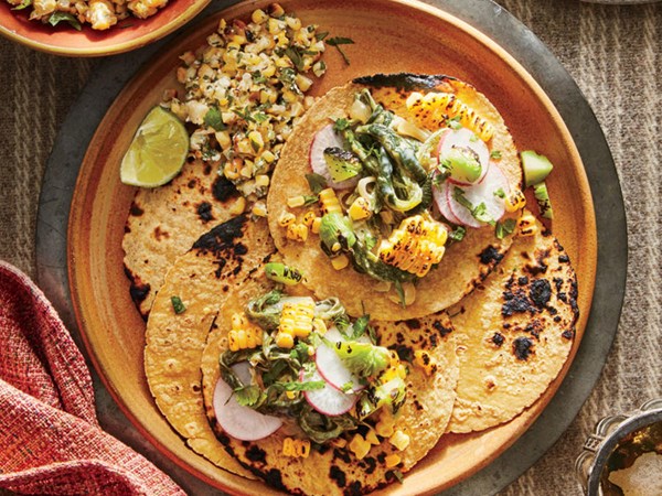 Creamy poblano tacos