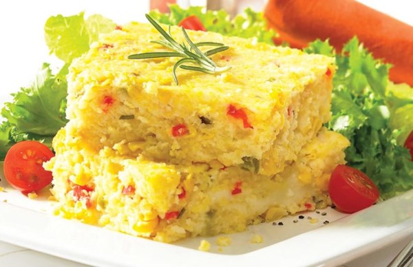 Creamy polenta with corn and chiles