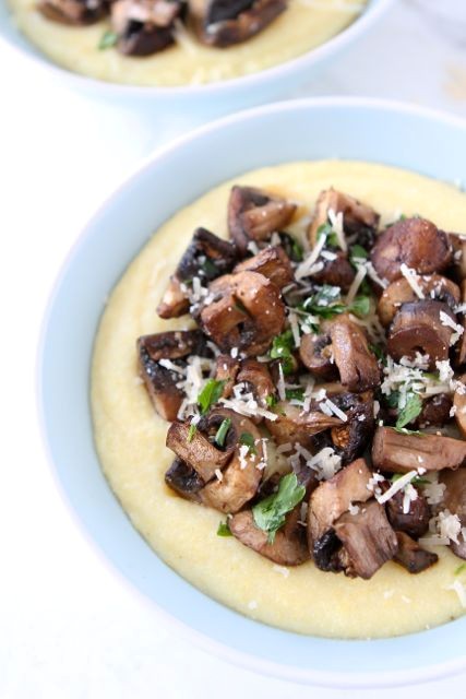 Creamy polenta with roasted mushrooms recipe | Eat Your Books