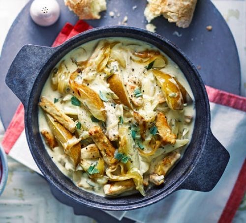 Creamy pork & pear cassoulet 