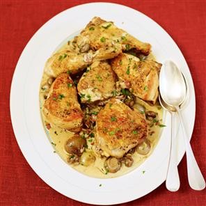 Creamy pot-roast chicken