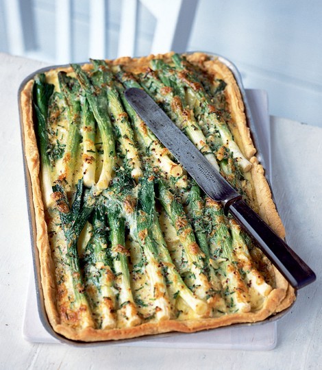 Creamy potato, leek and Gruyère tart