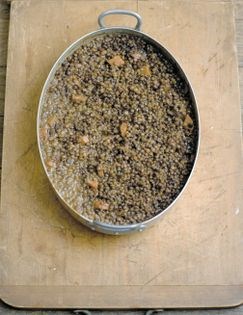 Creamy 'pudgy' lentils (Lentilles grassouillettes)