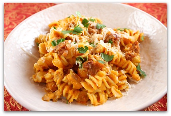 Creamy pumpkin pasta