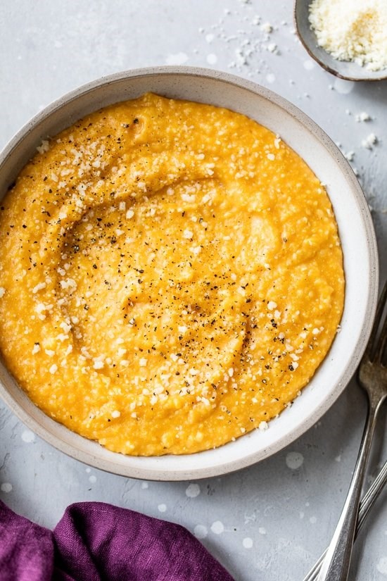 Creamy pumpkin polenta