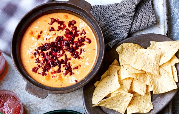 Creamy queso with chorizo