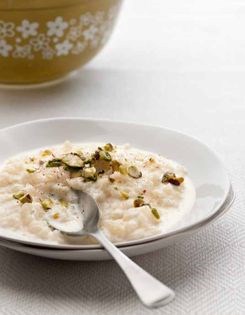 Creamy rice pudding