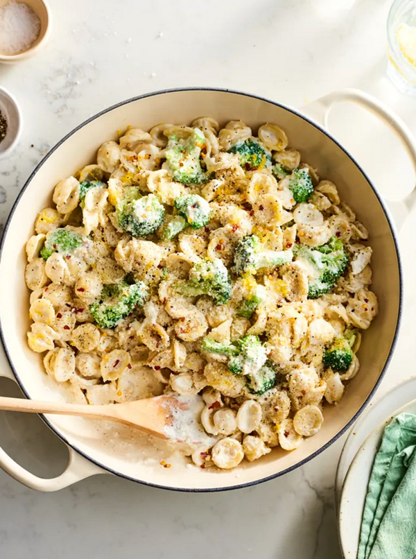 Creamy ricotta pasta with broccoli
