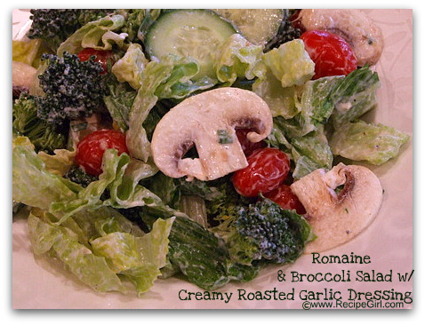 Creamy roasted garlic dressing