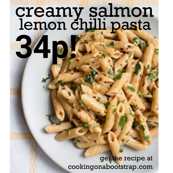 Creamy salmon pasta with a chilli lemon kick