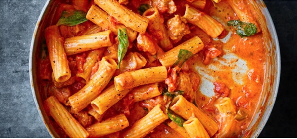 Creamy sausage and fennel one-pan pasta