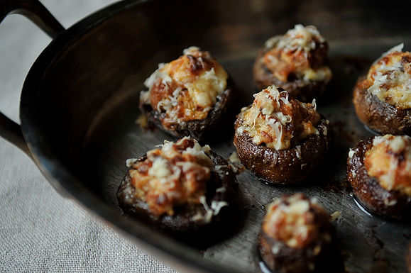 Creamy sausage stuffed mushrooms