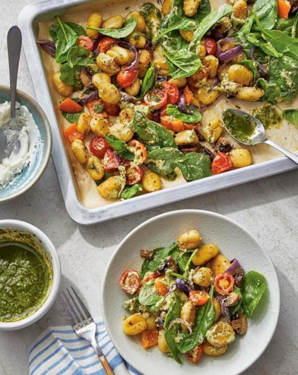 Creamy sheet pan gnocchi