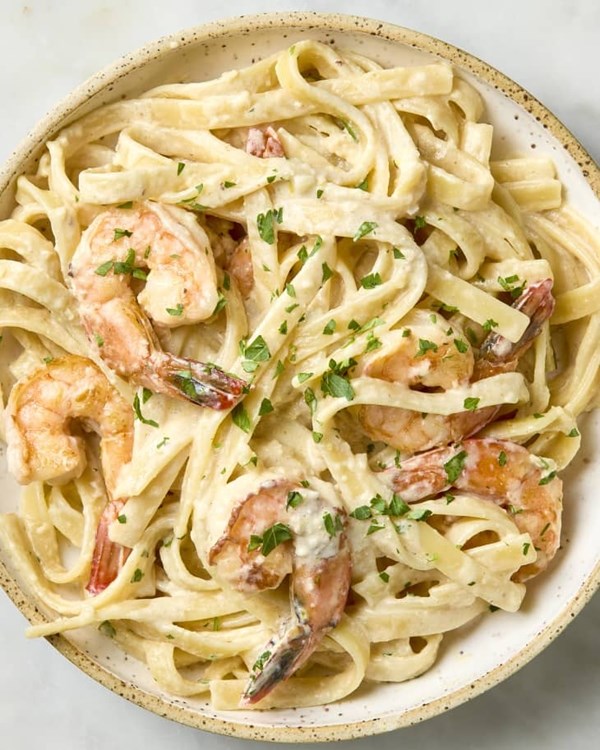 Creamy shrimp pasta 