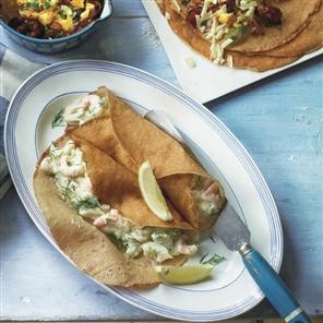 Creamy smoked haddock and prawns