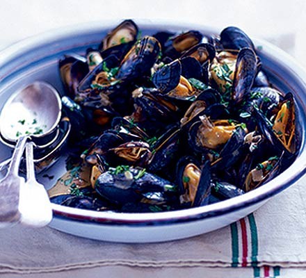 Creamy spiced mussels