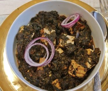 Creamy spinach with paneer/tofu (Saag paneer/tofu)