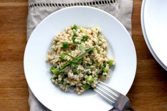 Creamy spring barley