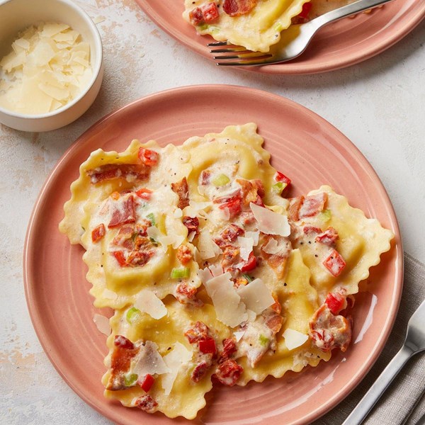 Creamy sun-dried ravioli