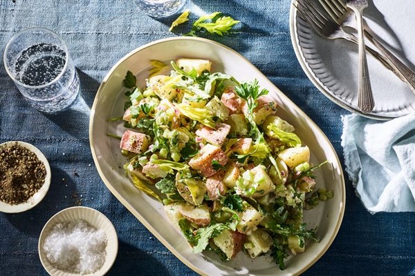 Creamy tahini potato salad