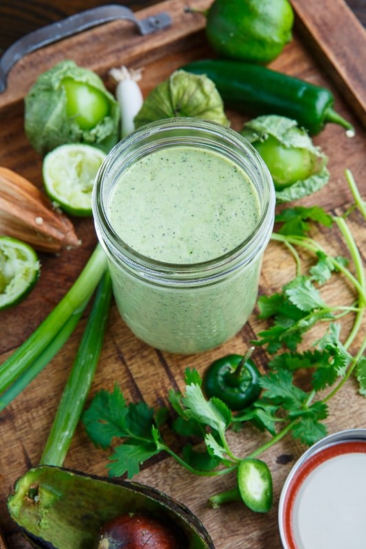 Creamy tomatillo ranch dressing