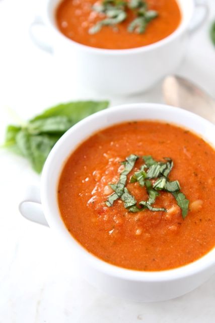 Creamy tomato orzo soup