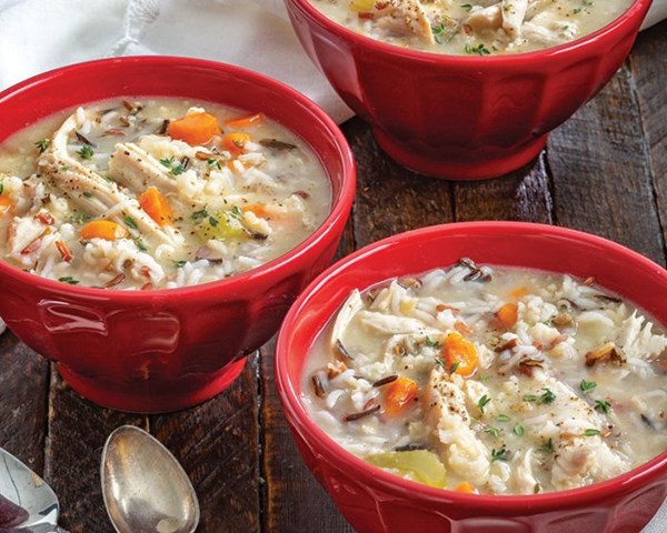 Creamy turkey and wild rice soup