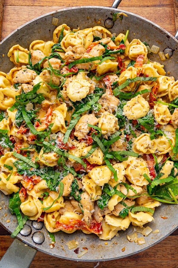 Creamy Tuscan chicken tortellini