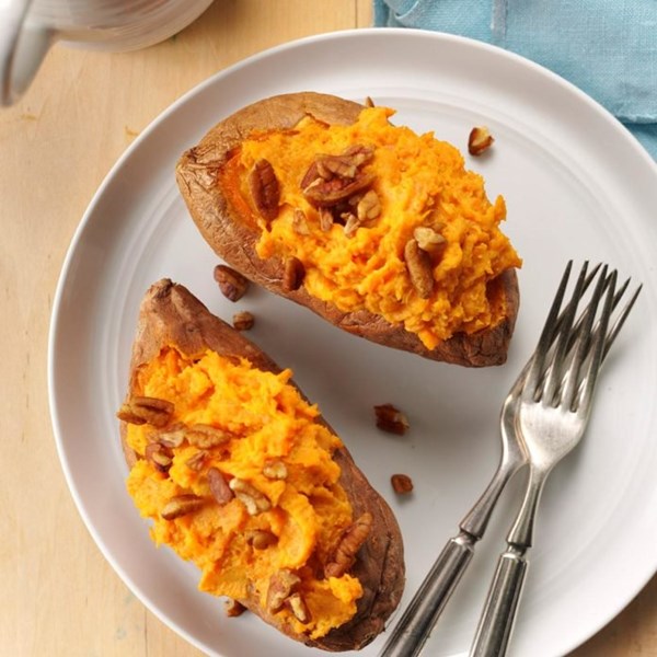 Creamy twice-baked sweet potatoes 