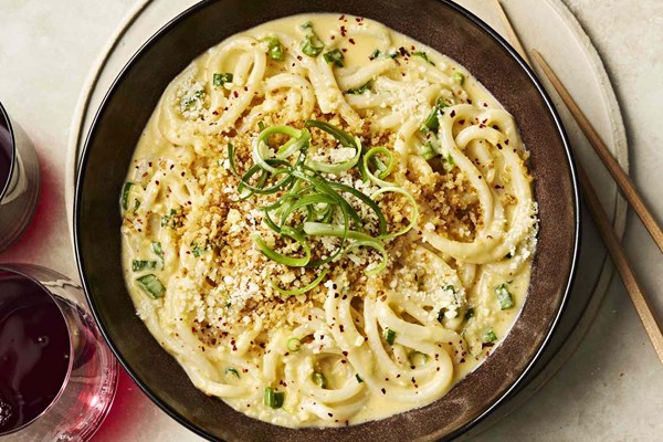 Creamy udon with umami butter