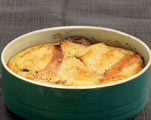 Creamy vanilla bread pudding