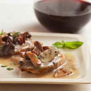 Creamy wild mushroom toast points