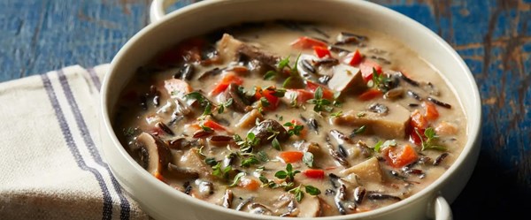 Creamy wild rice soup