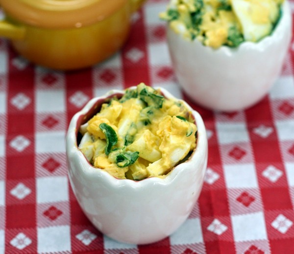 Creasy green egg salad
