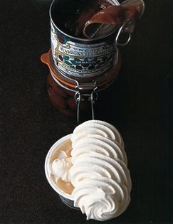 Crème de marrons with meringues and crème fraîche (Mont-Blanc)