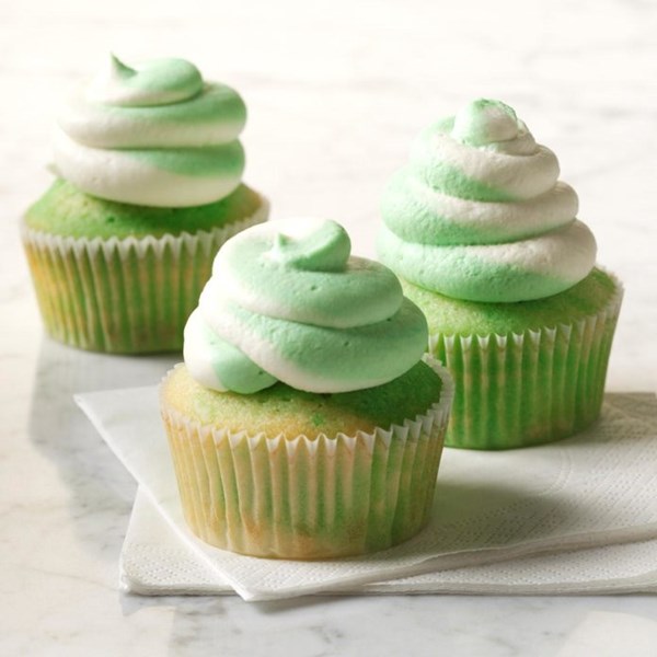 Creme de menthe cupcakes