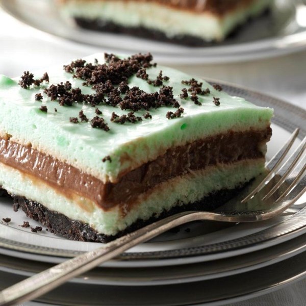 Creme de menthe squares