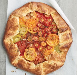 Crème fraîche galette with heirloom tomatoes [Naomi Pomeroy]