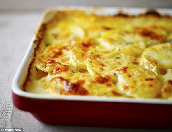 Crème fraîche potato Dauphinoise with thyme & sage