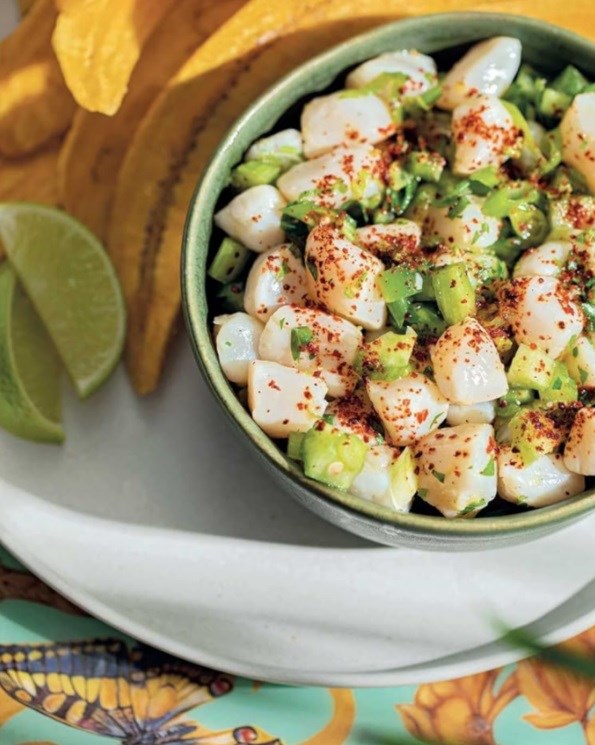 Creole bay scallop ceviche
