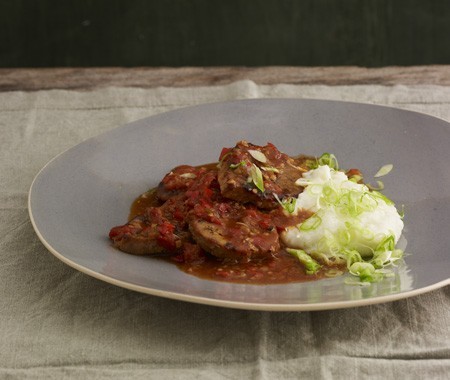 Creole beef grillades and cheese grits [John Besh]
