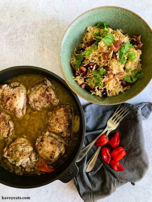 Creole chicken fricassee (Fricassée de poulet)