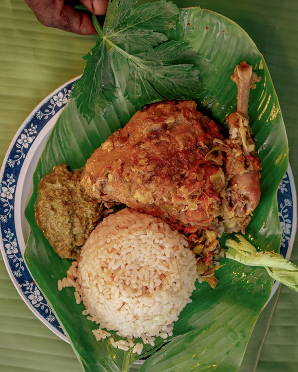 Creole coconut chicken