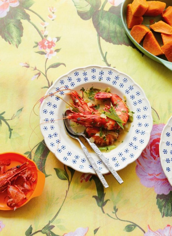 Creole prawn blaff