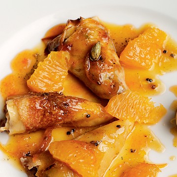 Crepes Suzette with a touch of cardamom