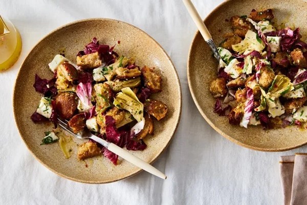 Crescenza & artichoke panzanella