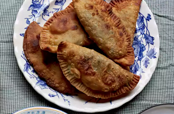 Cretan filo pies with mutton and wild greens