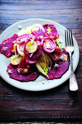 Crimson carpaccio salad
