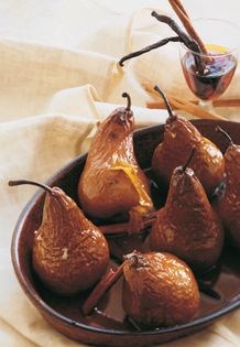 Crinkly baked pears, trattoria-style