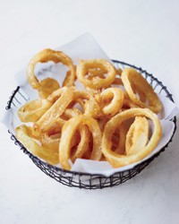 Crisp and lacy onion rings